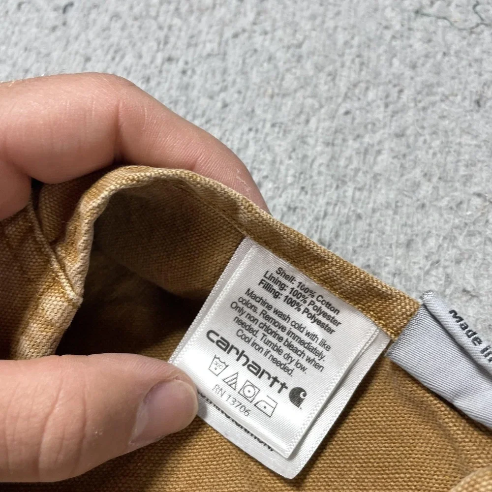 Carhartt Snow Bib Overalls Kids Size 5 Brown Canvas Insulated Workwear Ski